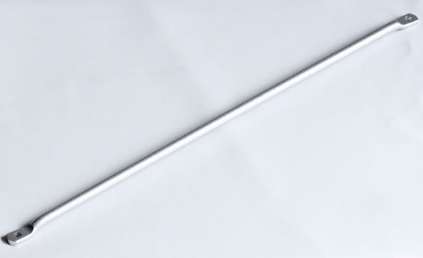 Silberne Strebe 270 mm mit Befestigungslöchern an den Enden