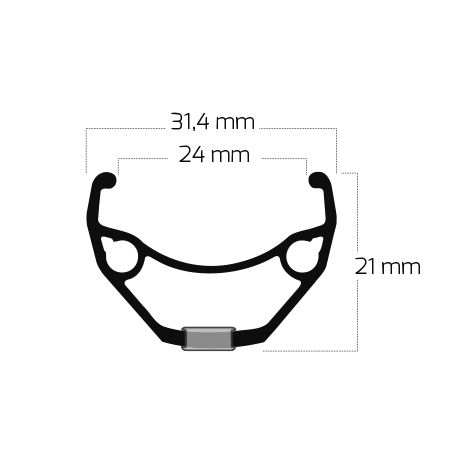 DISC BULL 27,5" 36 Loch schwarz Disc-Brake