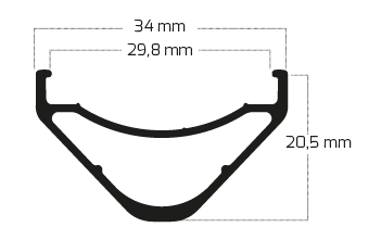 EDGE M 30 SYM 28" 32 Loch schwarz Disc-Brake