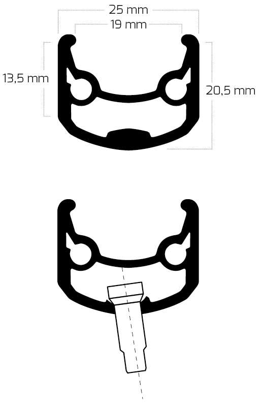 ANDRA 30 26" 32 Loch schwarz Disc-Brake