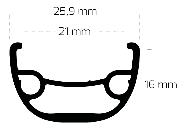 RIVAL 21 27,5" 32 Loch schwarz Disc-Brake