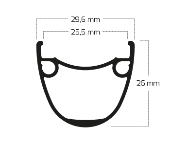 DP 25 28" 32 Loch schwarz Disc-Brake