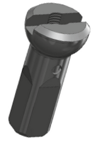 Messing Secure Lock Nippel 12 mm silber