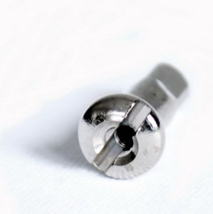 Silberner Messing-Reduziernippel für 2,34 mm Speichen und 5,5 mm Speichenloch
