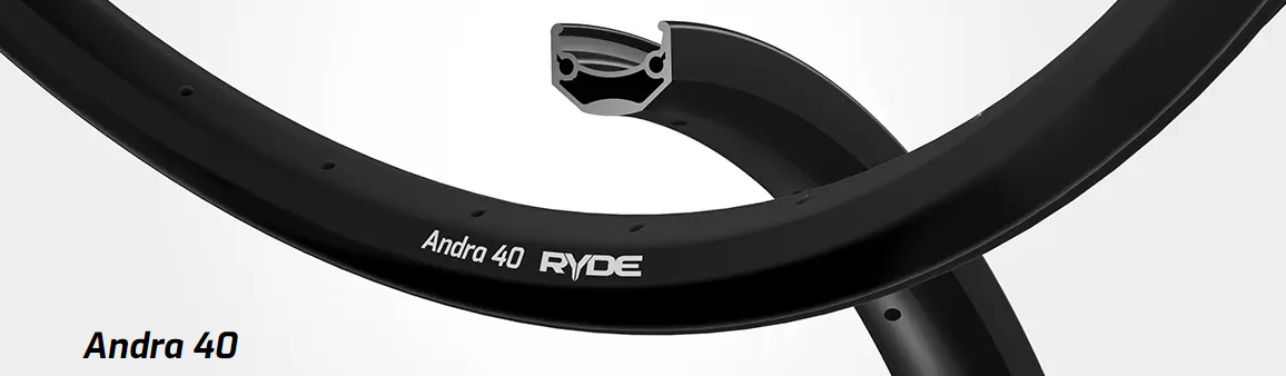 Schwarze Ryde Andra 40 27,5 Zoll Fahrradfelge für Scheibenbremsen