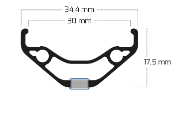 DISC 30 27,5" 32 Loch schwarz Disc-Brake