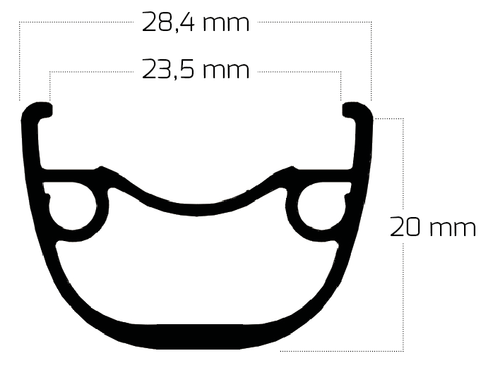 RIVAL 23 27,5" 32 Loch schwarz Disc-Brake