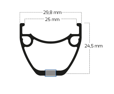 ZAC 25 28" 32 Loch schwarz Disc-Brake