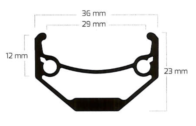 ANDRA 29 28" 36 Loch schwarz V-Brake