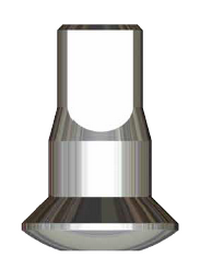 Alu - Nippel inverted rund 10 mm silber