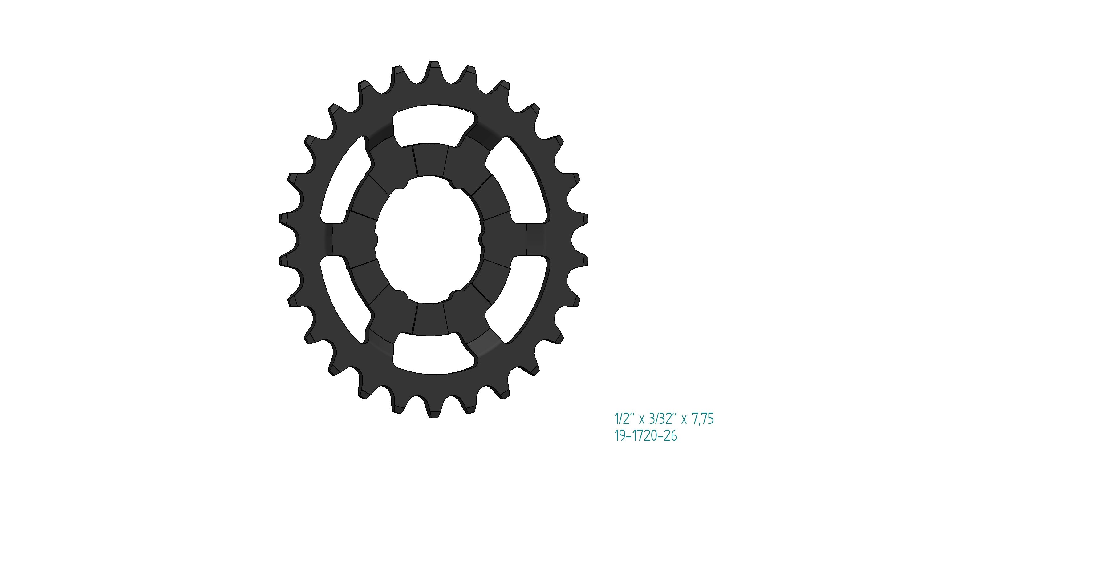 Zahnkranz/Ritzel für SHIMANO Inter 5E e-Bike schwarz 24 Zähne