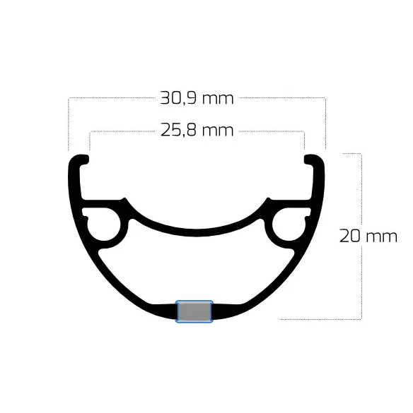RIVAL 26 27,5" 32 Loch schwarz Disc-Brake