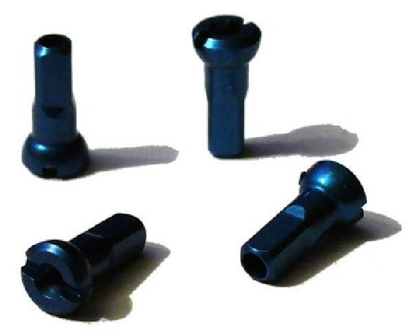 Alu - Polyax - Nippel 12 mm blau